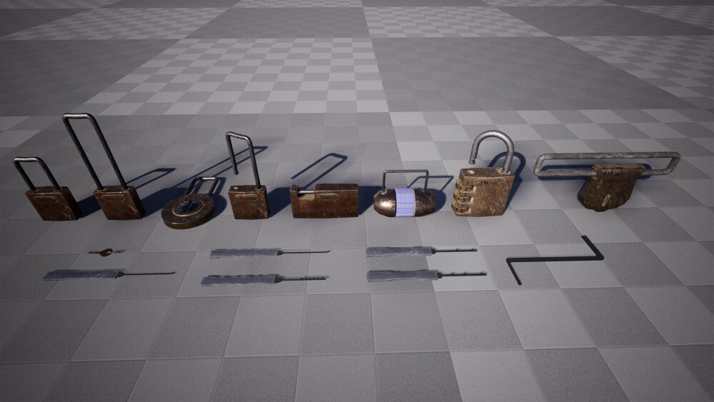Locks and Lockpicks 21 Assets 3D model - Download Hobbies on 3DModels.org