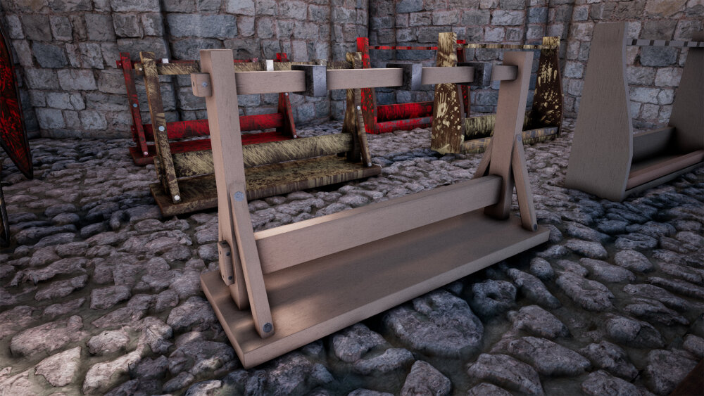 Shields and Racks 44 Variations 3D 모델 - 다운로드 Bladed Weapon on 3DModels.org