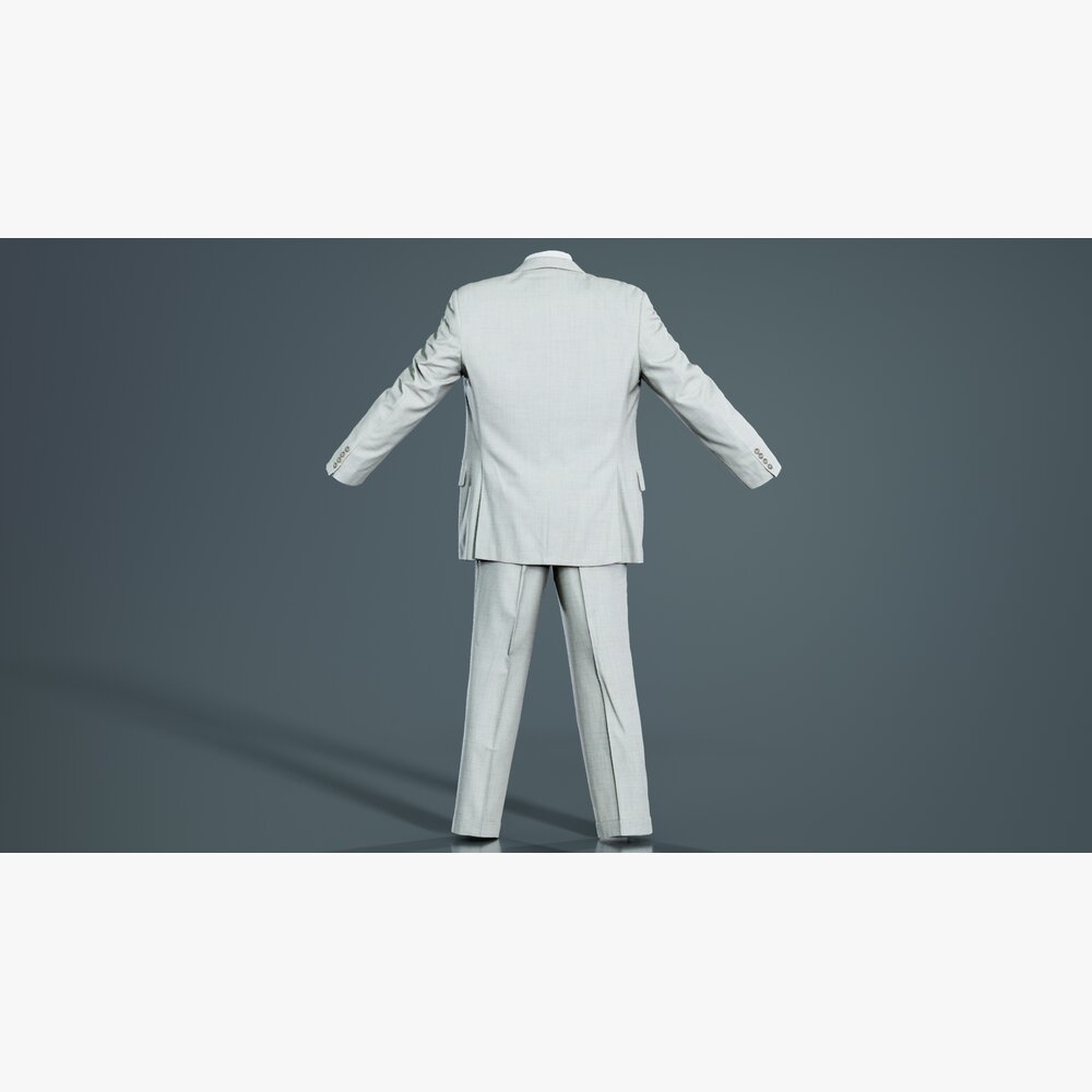 Classic Gray Suit Ensemble 3D model - Download Suits on 3DModels.org
