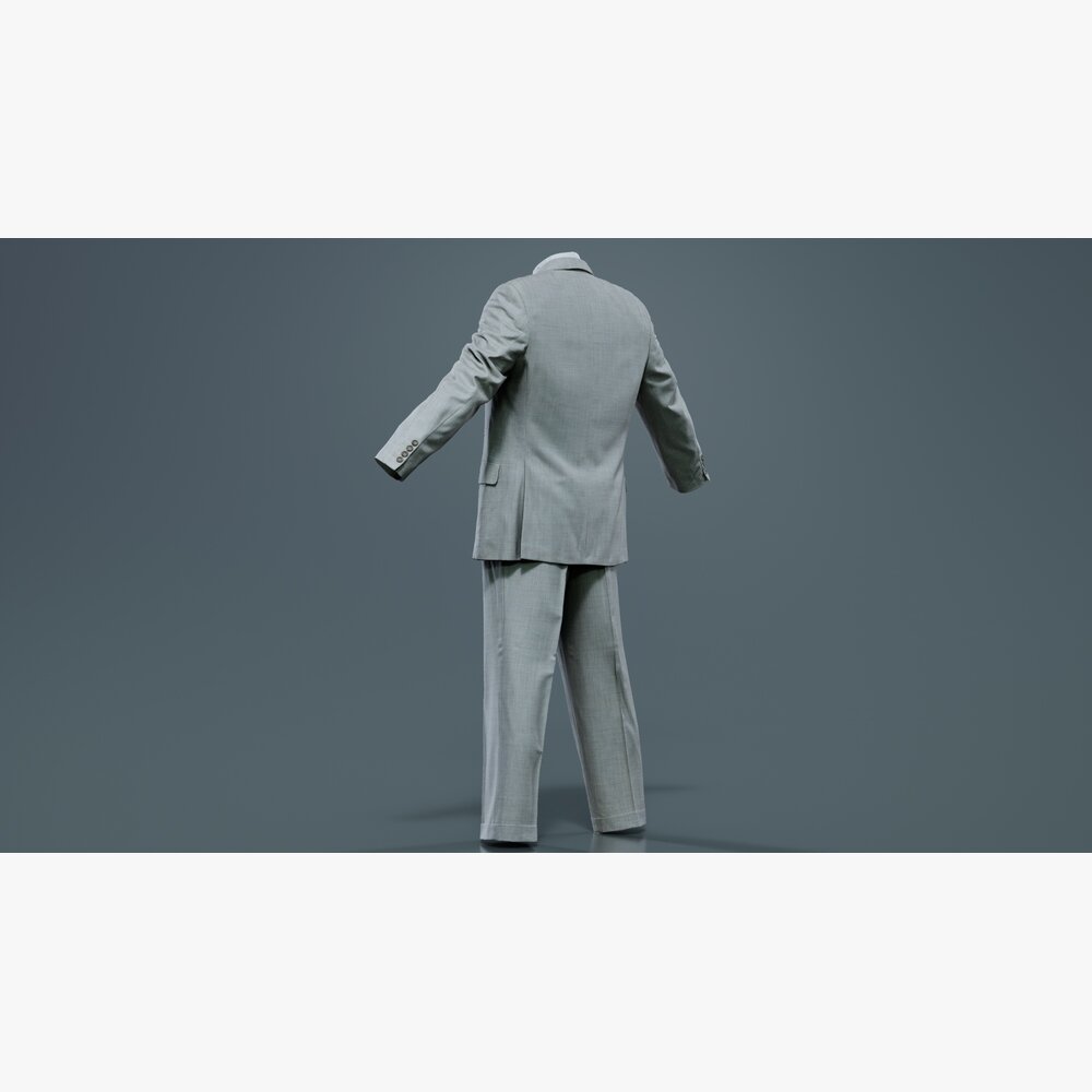 Classic Gray Suit Ensemble 3D model - Download Suits on 3DModels.org