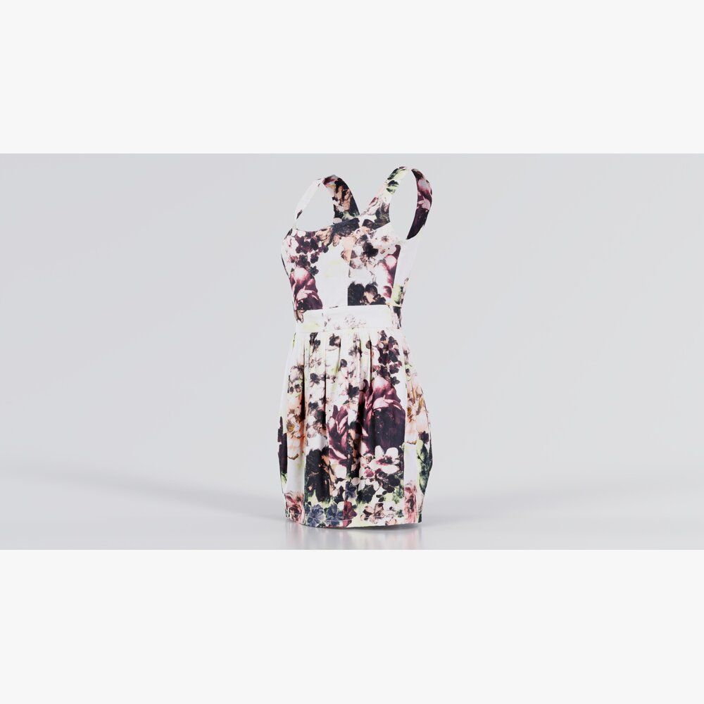 3D Rose mini dress