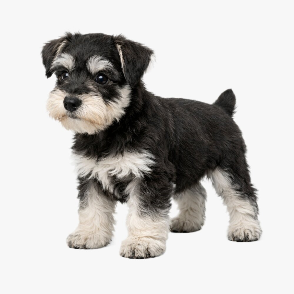 ミニチュアシュナウザーの子犬 3Dモデル - 3DModels.org