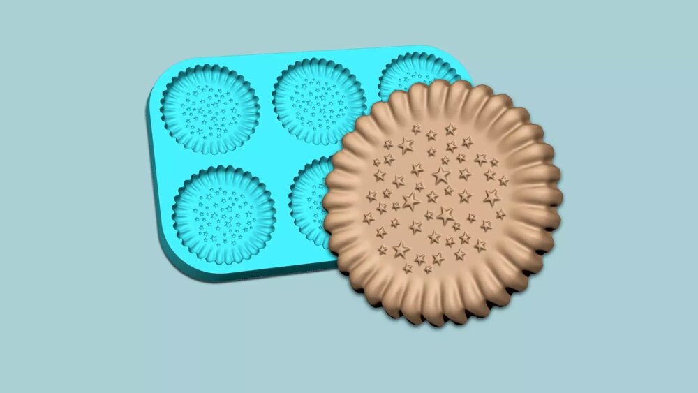 Curated visual reference: Gallery Detail: Biscuit Silicon Molding Cookie Mould With Star Pattern Design 3D