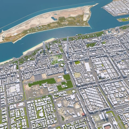 Abu Dhabi City in UAE 3D model