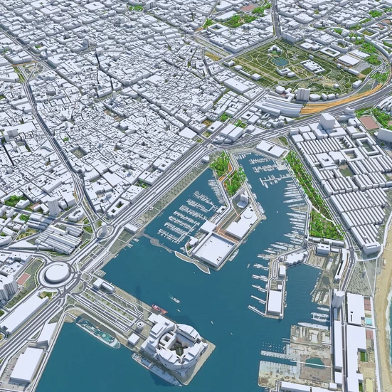 Barcelona City Spain 3D model