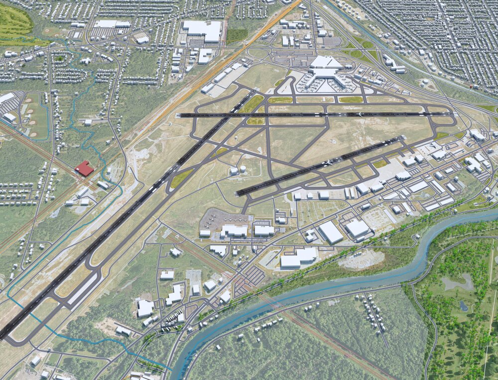 Aeropuerto Internacional del Gran Rochester 10km Modelo 3D - Descargar ...