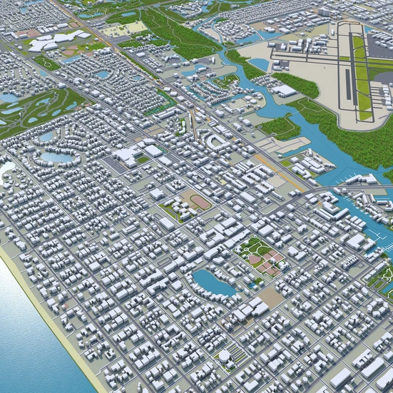 Naples Florida Usa 30km 3D model