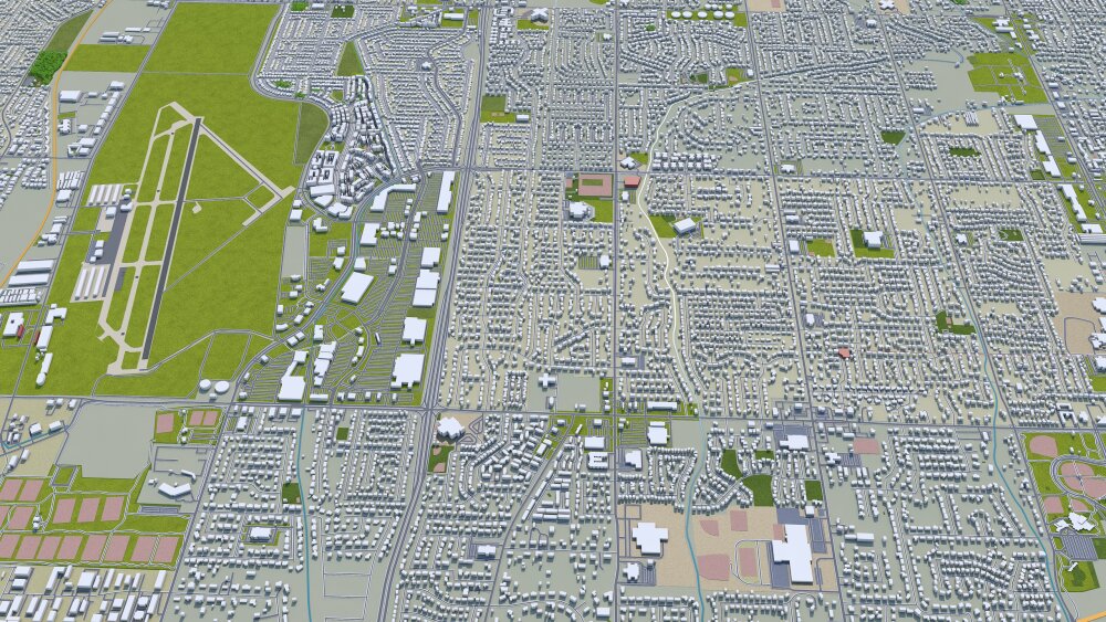 West Valley City Utah Usa 40km 3D model Download City