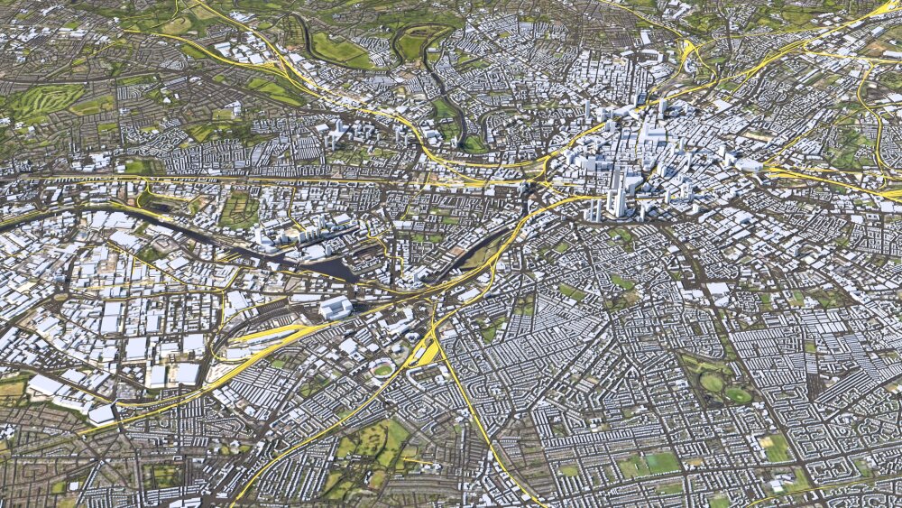 Manchester City United Kingdom 3D model - Download City on 3DModels.org