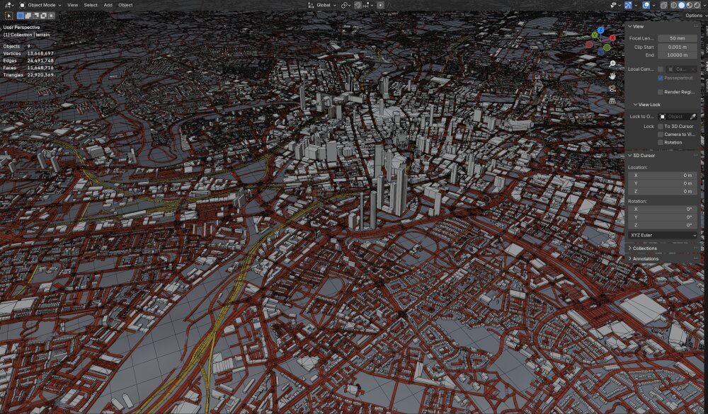 Manchester City United Kingdom 3D model - Download City on 3DModels.org