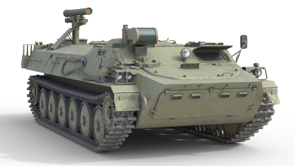 9K114シュトゥルムソビエト対戦車ミサイルシステム 3Dモデル