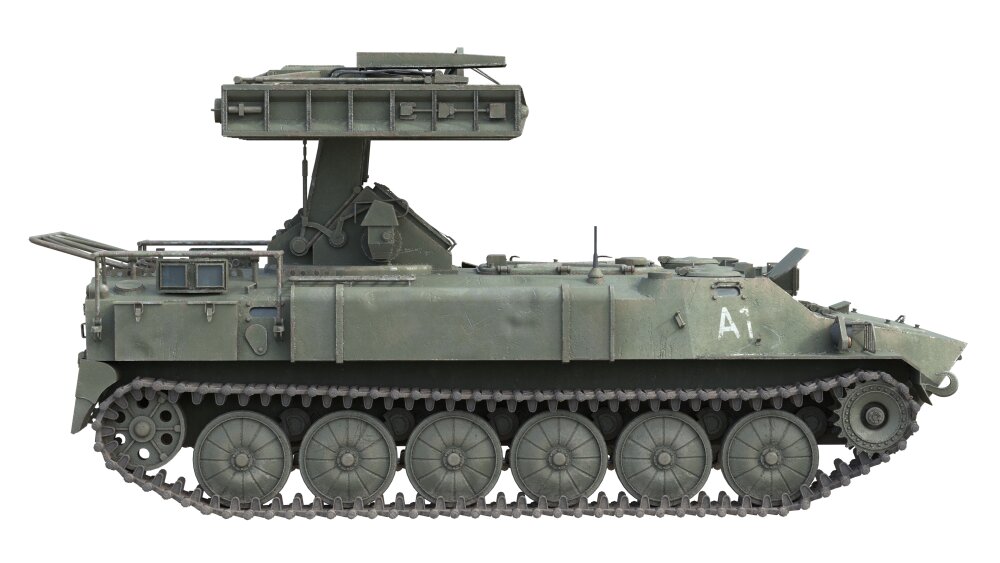 9K35 ストレラ-10 軍用地対空ミサイルシステム 3Dモデル