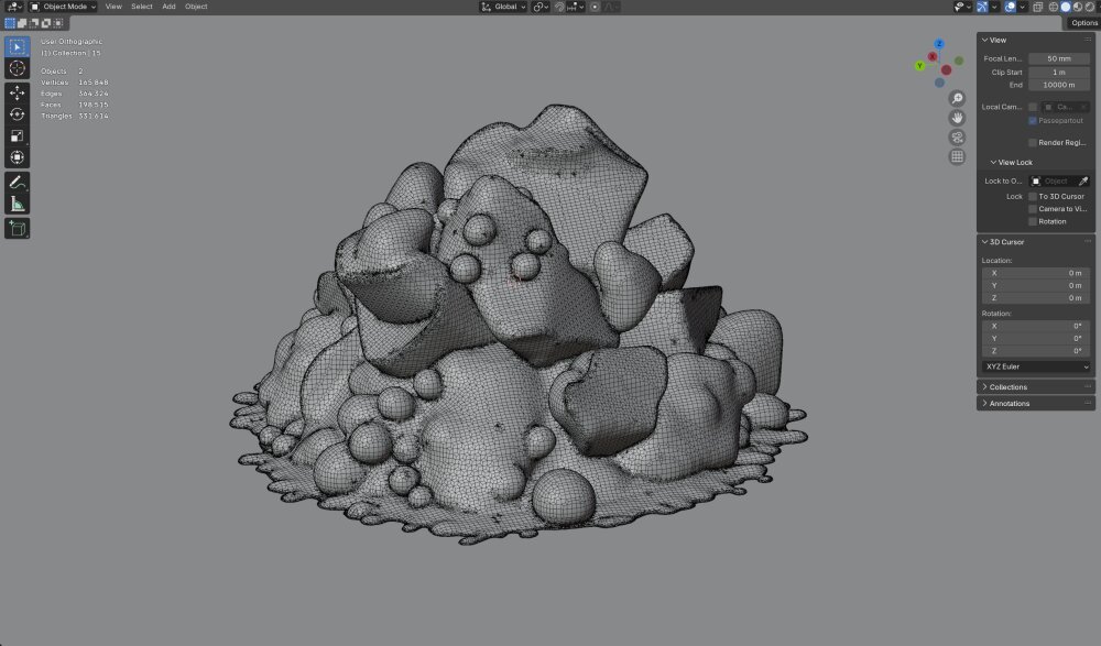 土と岩の山 3Dモデル - ダウンロード 風景 オン 3DModels.org