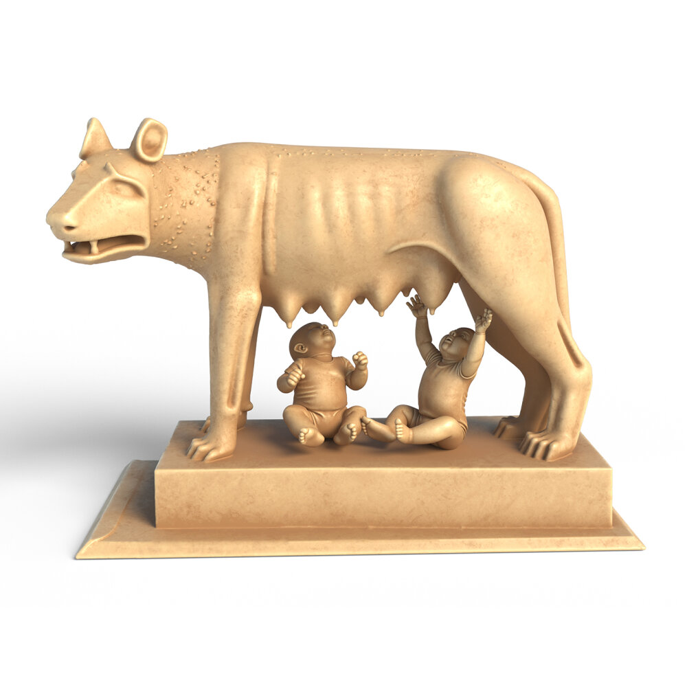 カピトリーノの雌狼像 3Dモデル - ダウンロード 彫刻 オン 3DModels.org