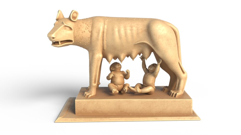 カピトリーノの雌狼像 3Dモデル - ダウンロード 彫刻 オン 3DModels.org
