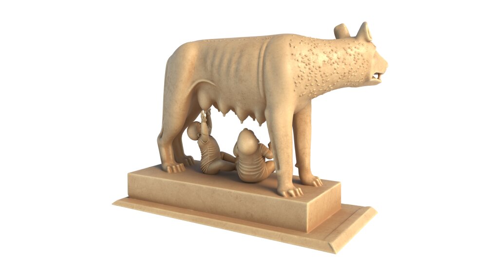 カピトリーノの雌狼像 3Dモデル - ダウンロード 彫刻 オン 3DModels.org
