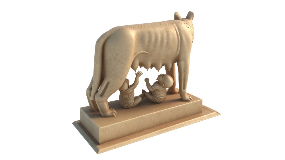 カピトリーノの雌狼像 3Dモデル - ダウンロード 彫刻 オン 3DModels.org