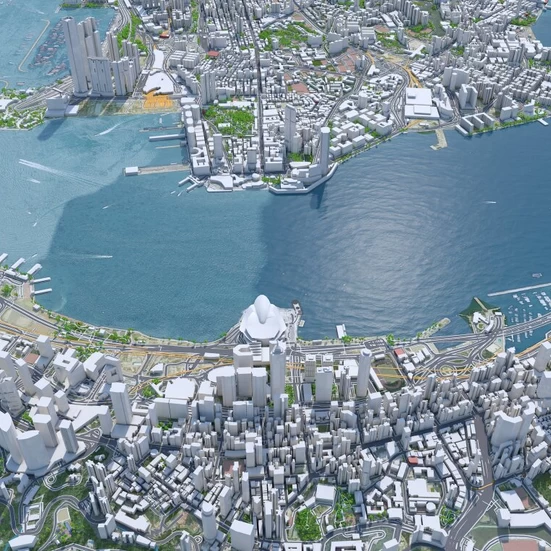 Hong Kong City China 3D model