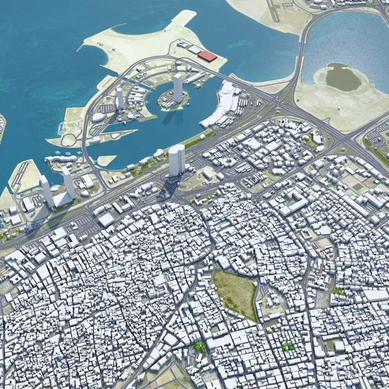 Manama Bahrain 30km 3D model