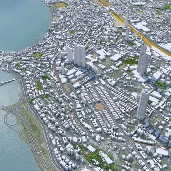 Mumbai Full City India 50km 3D model
